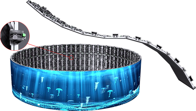 custom toroidal LED display design