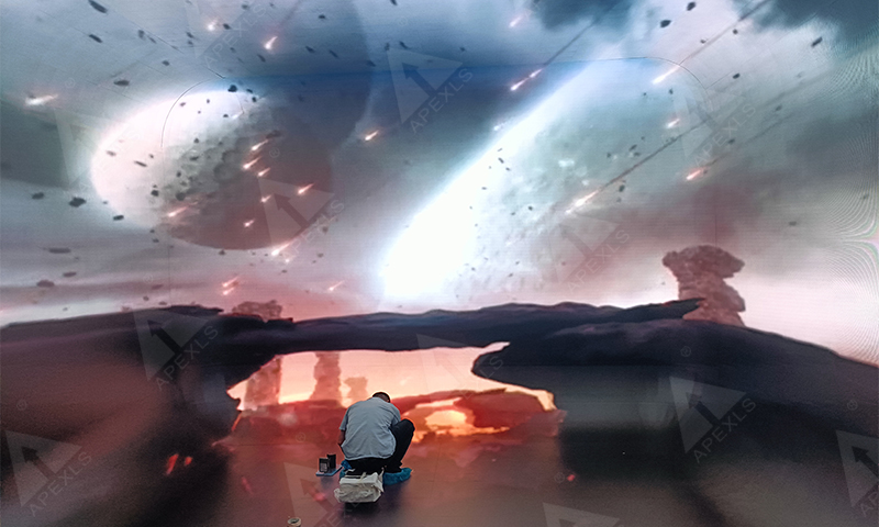 curved LED video wall