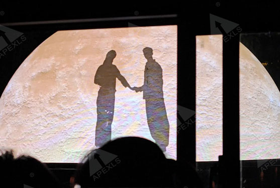 A 9-meter diameter P10 LED hemispherical screen ‌