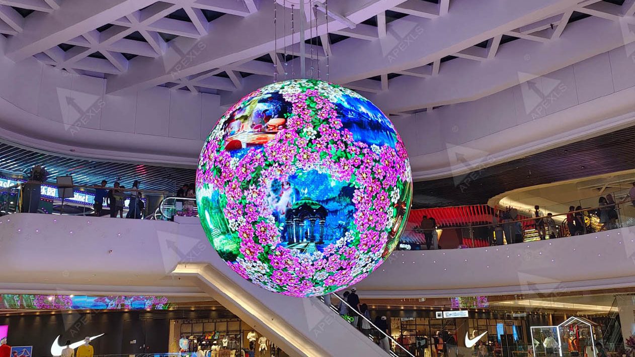 Foshan Wangfujing Lagermyrtle Port P4 Sphere LED Display screen