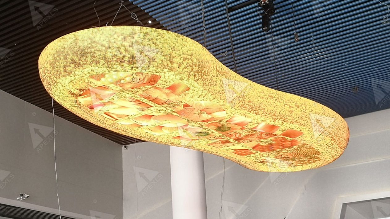 Jiangsu Haimen Science and Technology Museum P4 creative LED cloud screen