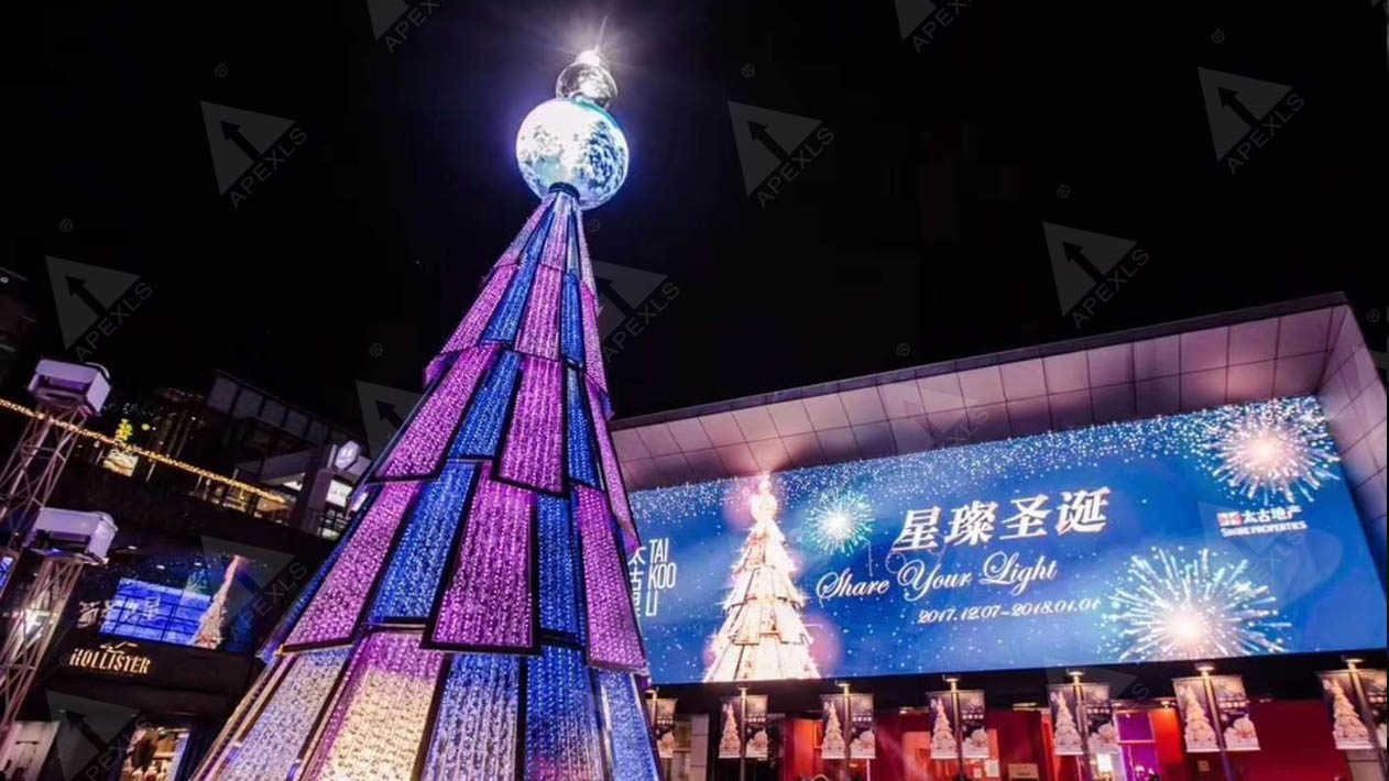 creative Christmas tree LED display