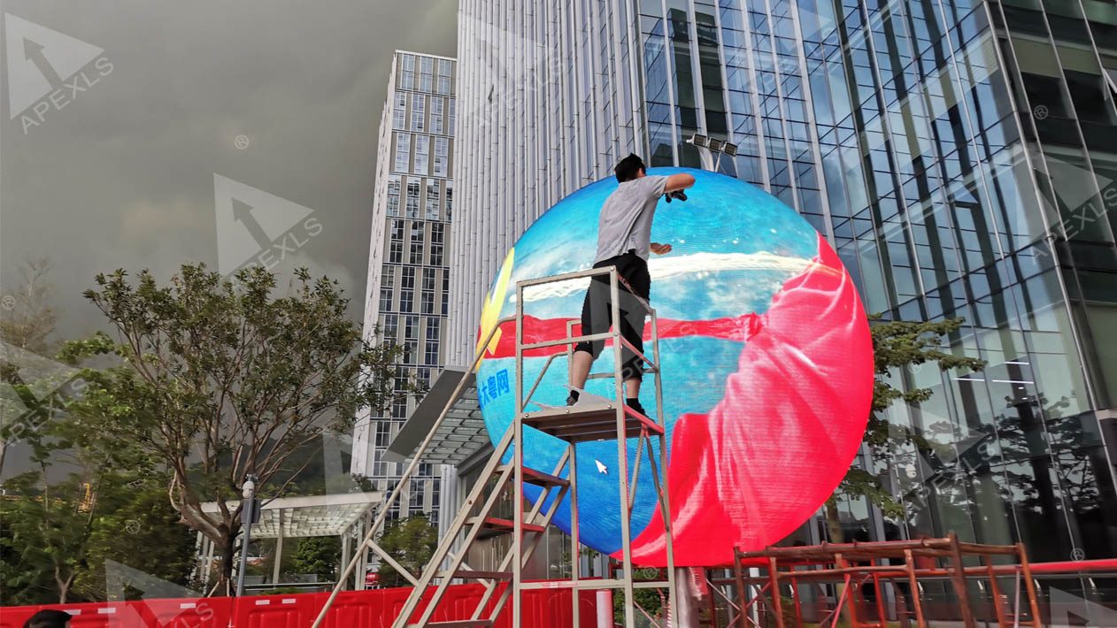 Nansha China Railway Construction Global Headquarters Base Outdoor LED Spherical Display