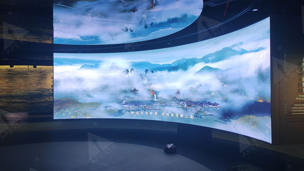 curved concave LED display solutions