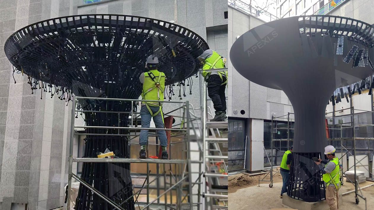 P4 outdoor LED Trumpet display